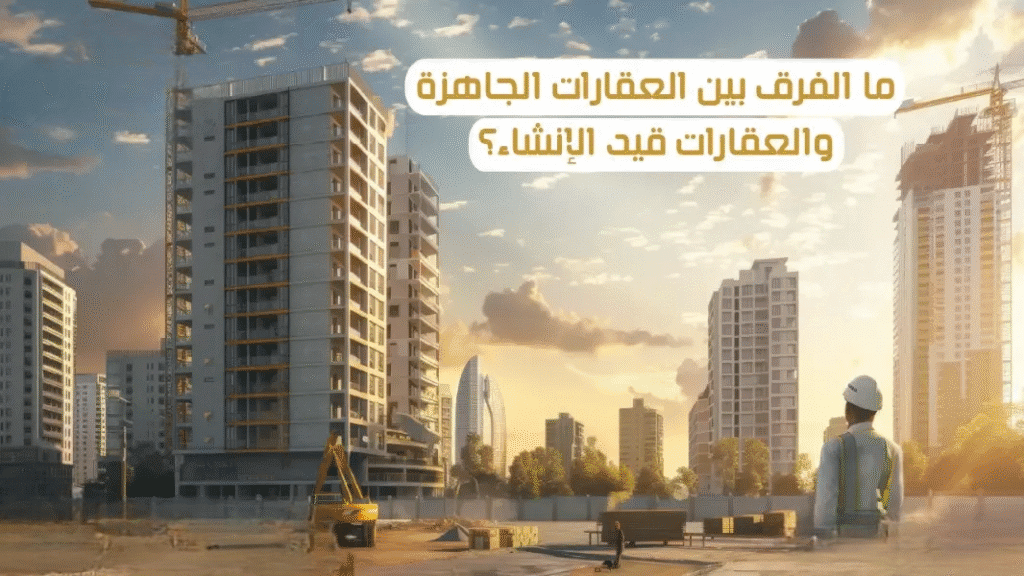 ما الفرق بين العقارات الجاهزة وتحت الإنشاء؟