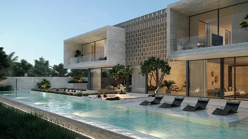 قصور نوايف ويست في قلب جزيرة الحديريات