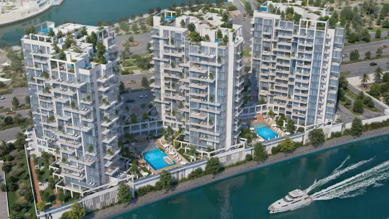 باب القصر إطلالة القناة 22 في شاطئ الراحة، أبوظبي