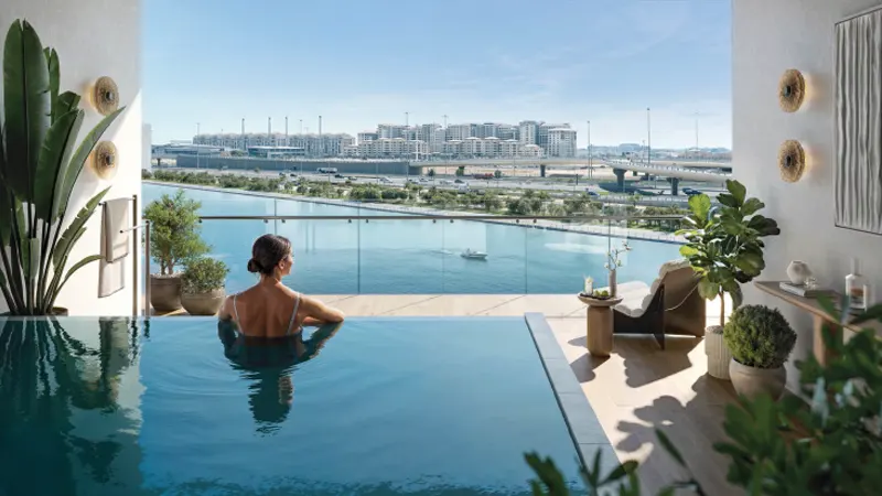 باب القصر إطلالة القناة 22 في شاطئ الراحة، أبوظبي